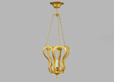 18th century style French lantern gilt iron
