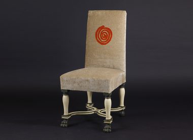 André Arbus style painted wood chair