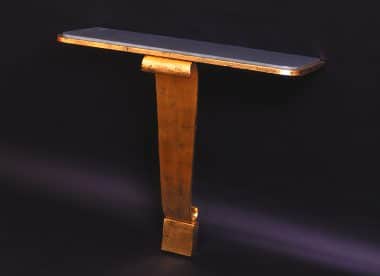 Art Deco Gilt Iron Console Table