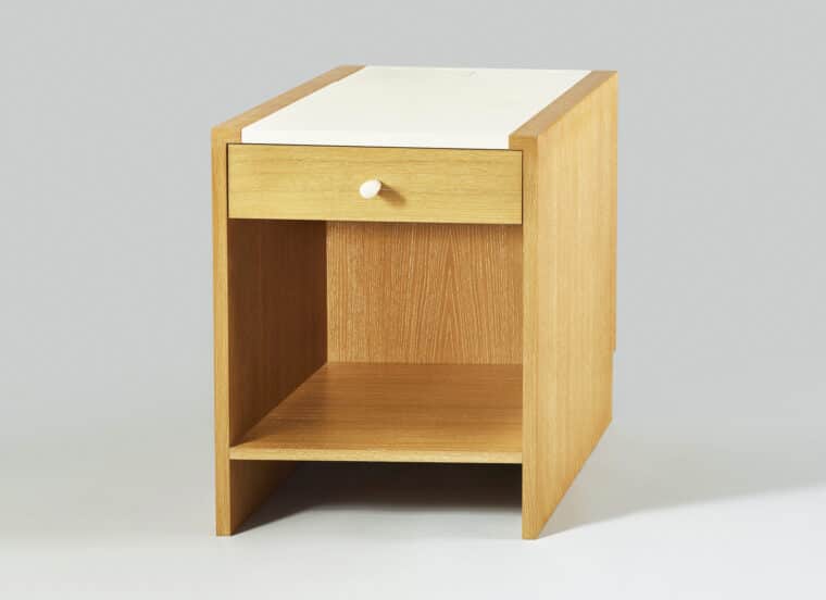 Art Deco Bedside Table Parchment
