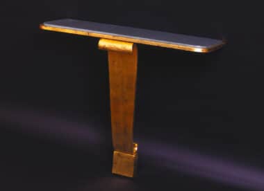 Art Deco Gilt Iron Console Table