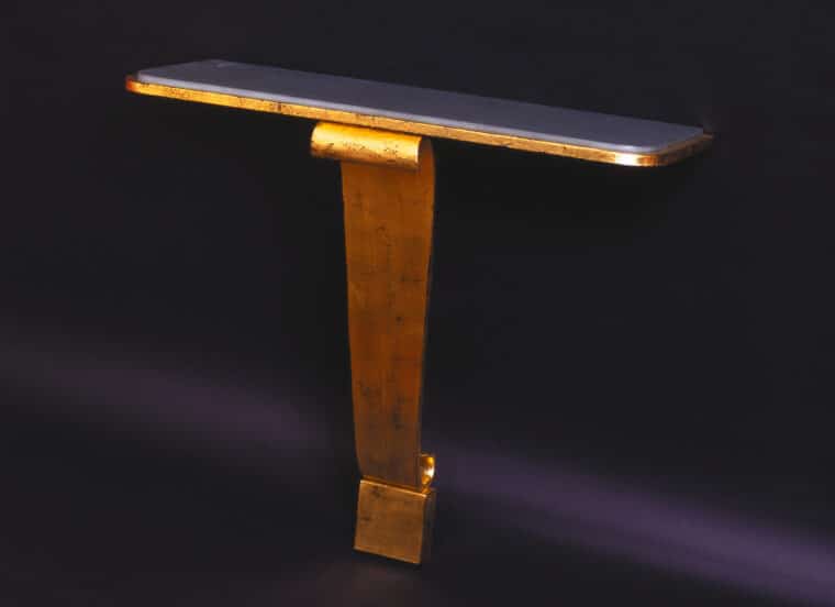 Art Deco Gilt Iron Console Table