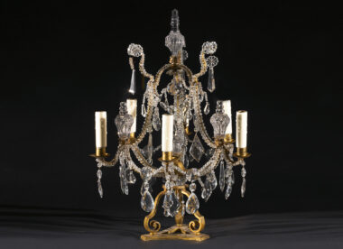 Bagues style Crystal and Gilt Iron Girandole