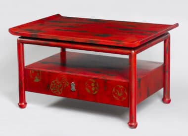 Chinese Lacquer Bed Side Table