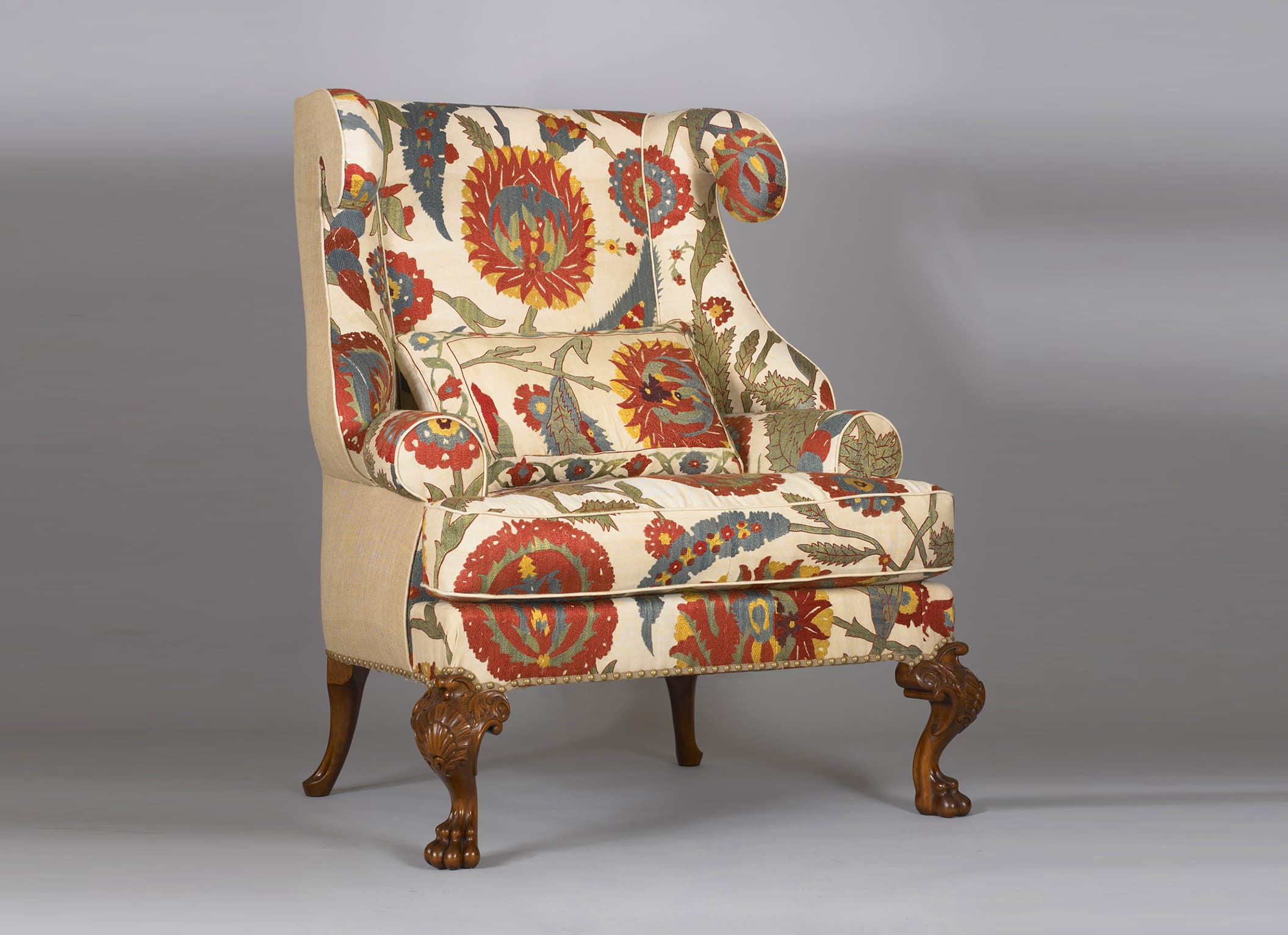 English wing back bergere