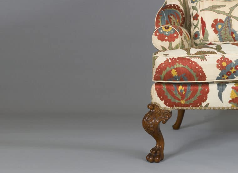 English wing back bergere