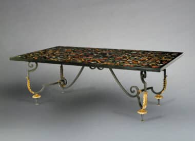 Gilbert Poillerat style Table Scagliola