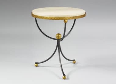 Gilbert Poillerat style gueridon tripod