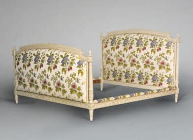 Louis XVI style carved wood bed