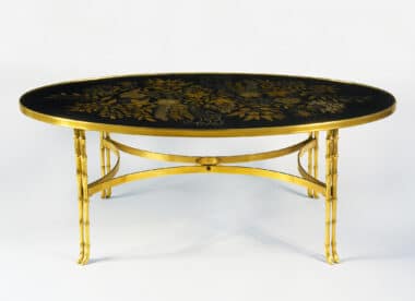 Maison Jansen Bronze coffee table Bamboo