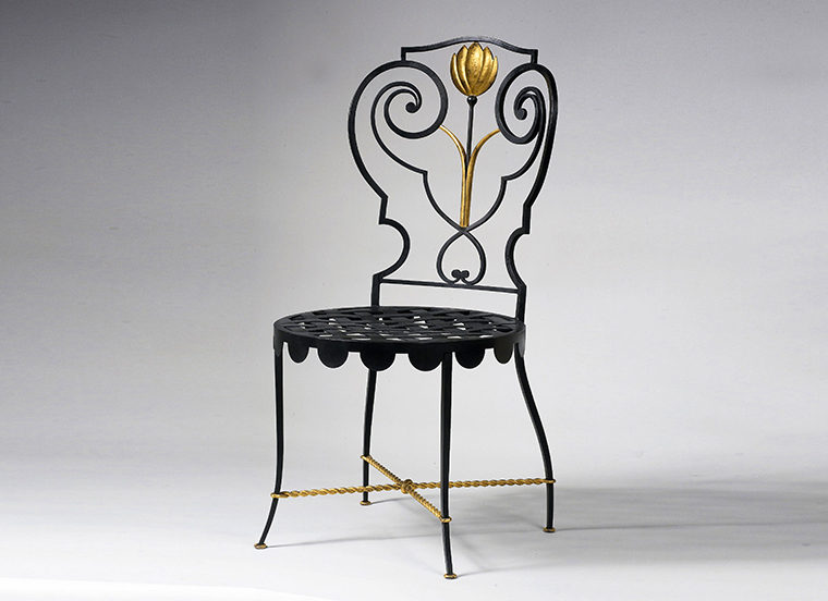 Gilbert Poillerat style iron chair