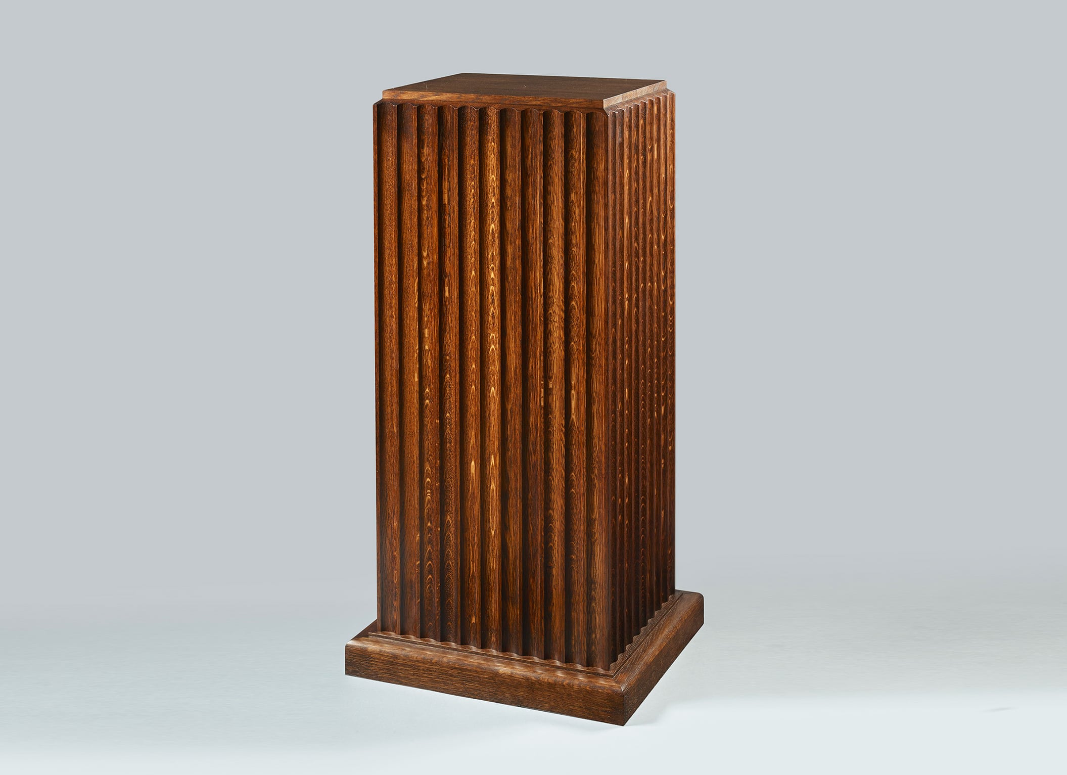Ruhlmann style Art Deco Oak Pedestal