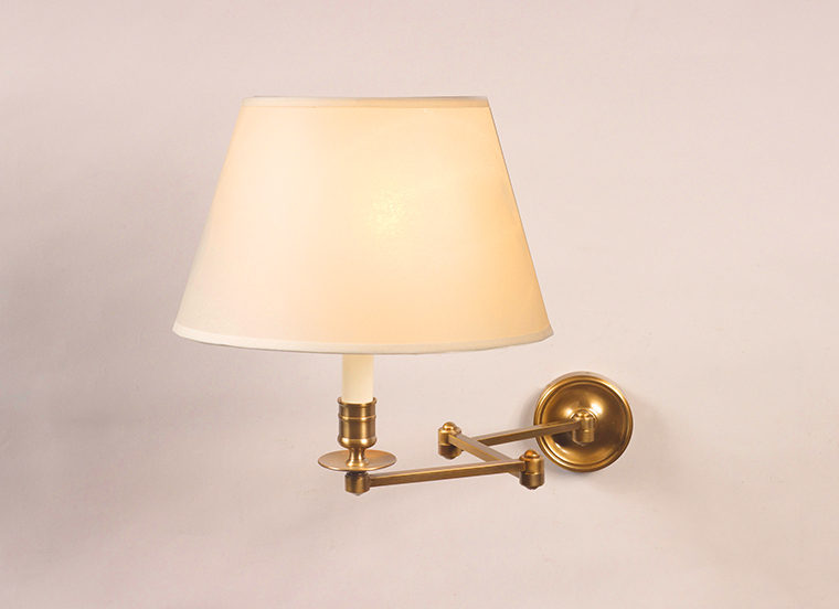 20TH CENTURY BRASS BEDSIDE WALL LIGHT VOSGES INC