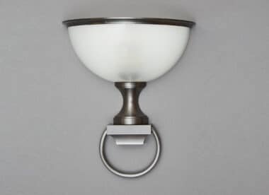 André Arbus style wall light glass cup