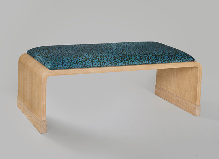 French Art Deco waterfall  bench