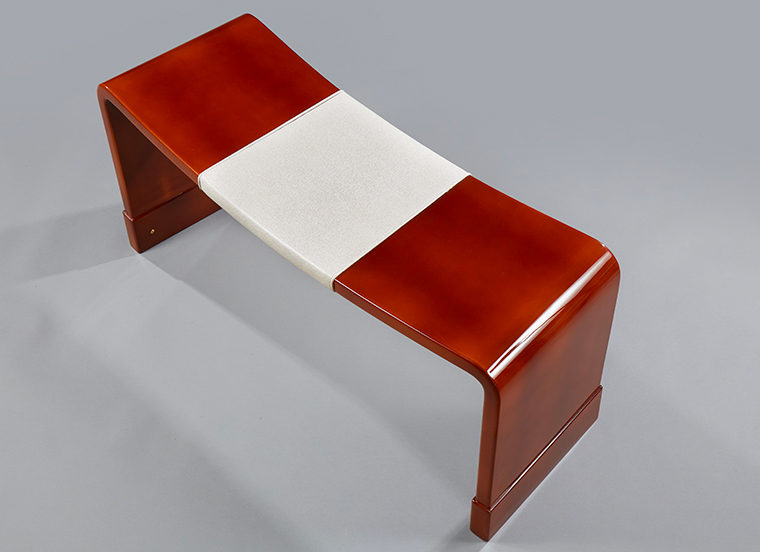 Eileen Gray style lacquer bench curve