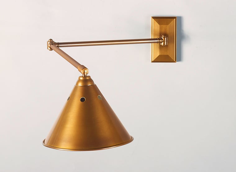 Emilio Terry style brass wall light