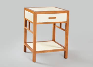 Jean-Michel Frank style bedside table parchment