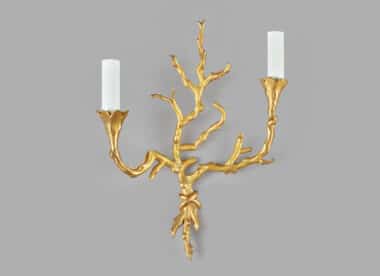 Mid century Modern coral bronze wall light