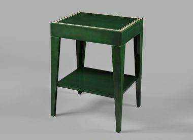 Neoclassical Green Lacquer Bedside Table