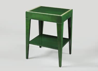 Neoclassical Green Lacquer Bedside Table