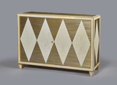 French Cabinet Shagreen Straw