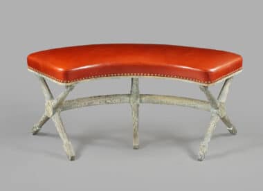 Frank curved bench ceruse oak