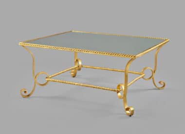 Mid Century French coffee table twisted cord