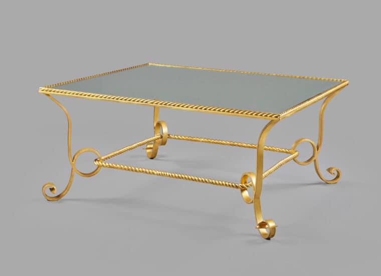 Mid Century French coffee table twisted cord