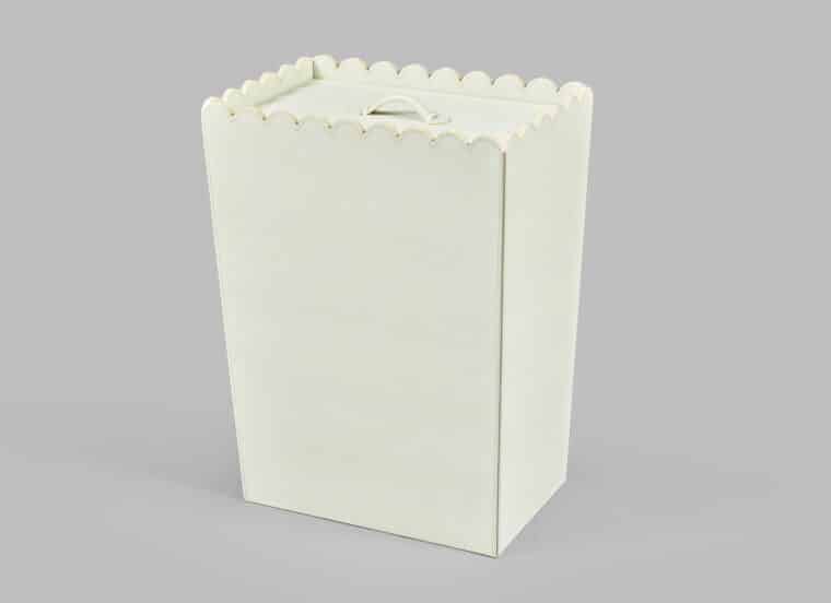 Laundry basket leather