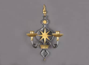 Gilbert Poillerat Sconce Gilt Star