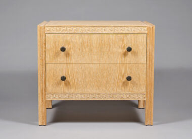 French Art Deco Chest Ceruse Oak