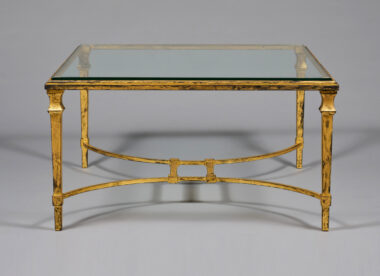 Gilbert Poillerat Coffee Table Gilt Iron